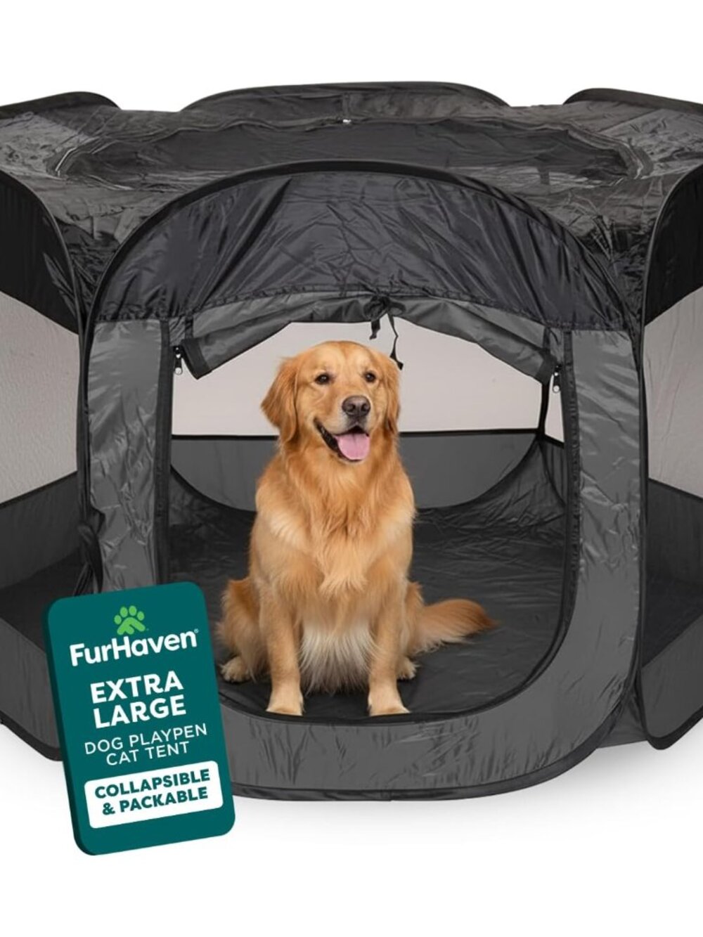 Portable Pet Playpen for Dogs & Cats, Extra Large Indoor Kitten Playpen with Mes